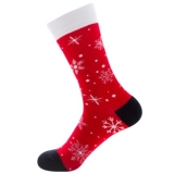 Ponožky s Vianočným motívom červené - vločka