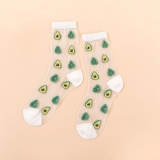 Priesvitné ponožky - avokádo