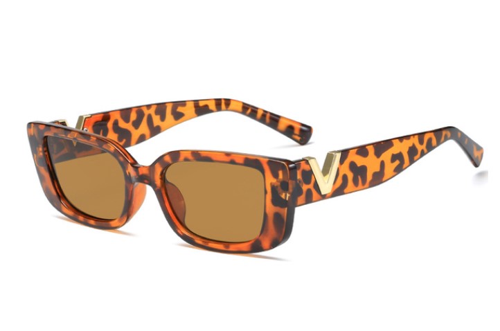Dámske Úzke Slnečné Okuliare V - Leopard