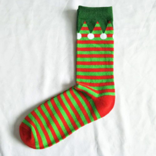 Ponožky s Vianočným motívom - pásiky