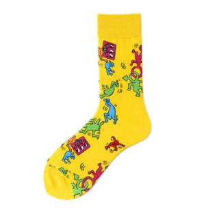 Ponožky s motívom žlté - crazy
