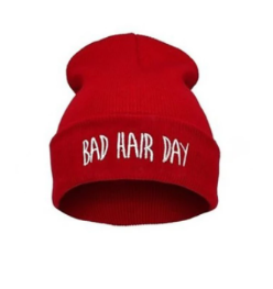 Čiapka bad hair day - Červená